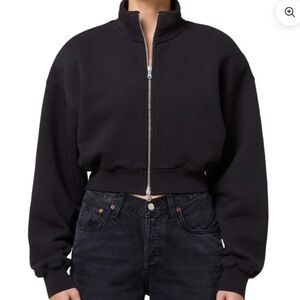 AGOLDE Asta Black Zip-Up Jacket